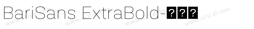 BariSans ExtraBold字体转换